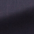 Blackberry-midnight blue stretch wool suit with glencheck