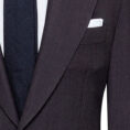 Grape stretch wool suit with micro-effect