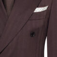Dark wine wool solaro herringbone suit