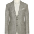 Sand-grey wool-silk-cashmere jacket