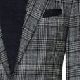 Anthracite jacket with black glencheck