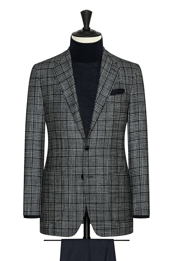 Anthracite jacket with black glencheck
