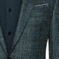 Green glencheck jacket with blue check