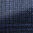 Royal blue wool-silk jacket with glencheck