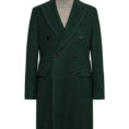 Bottle green casentino wool overcoat