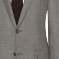 Taupe mélange s130 wool micro-basketweave suit