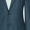 Blue stretch wool-lyocell plain weave suit