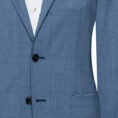 Light blue stretch wool-lyocell plain weave suit