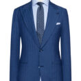 Blue s130 wool solaro herringbone suit