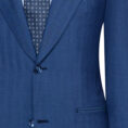 Blue s130 wool solaro herringbone suit