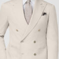 Ecru soft touch silk twill