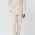 Ecru soft touch silk twill