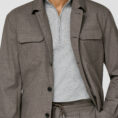 Mocha stretch tropical wool plain weave