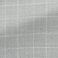 Light grey-storm grey tropical natural stretch wool glencheck