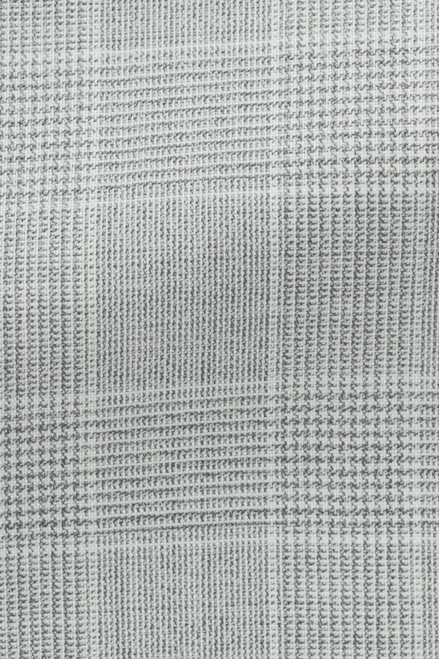 Light grey-storm grey tropical natural stretch wool glencheck