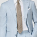 Light blue stretch tropical wool plain weave