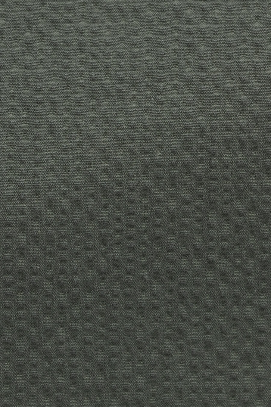 Army green stretch cotton seersucker