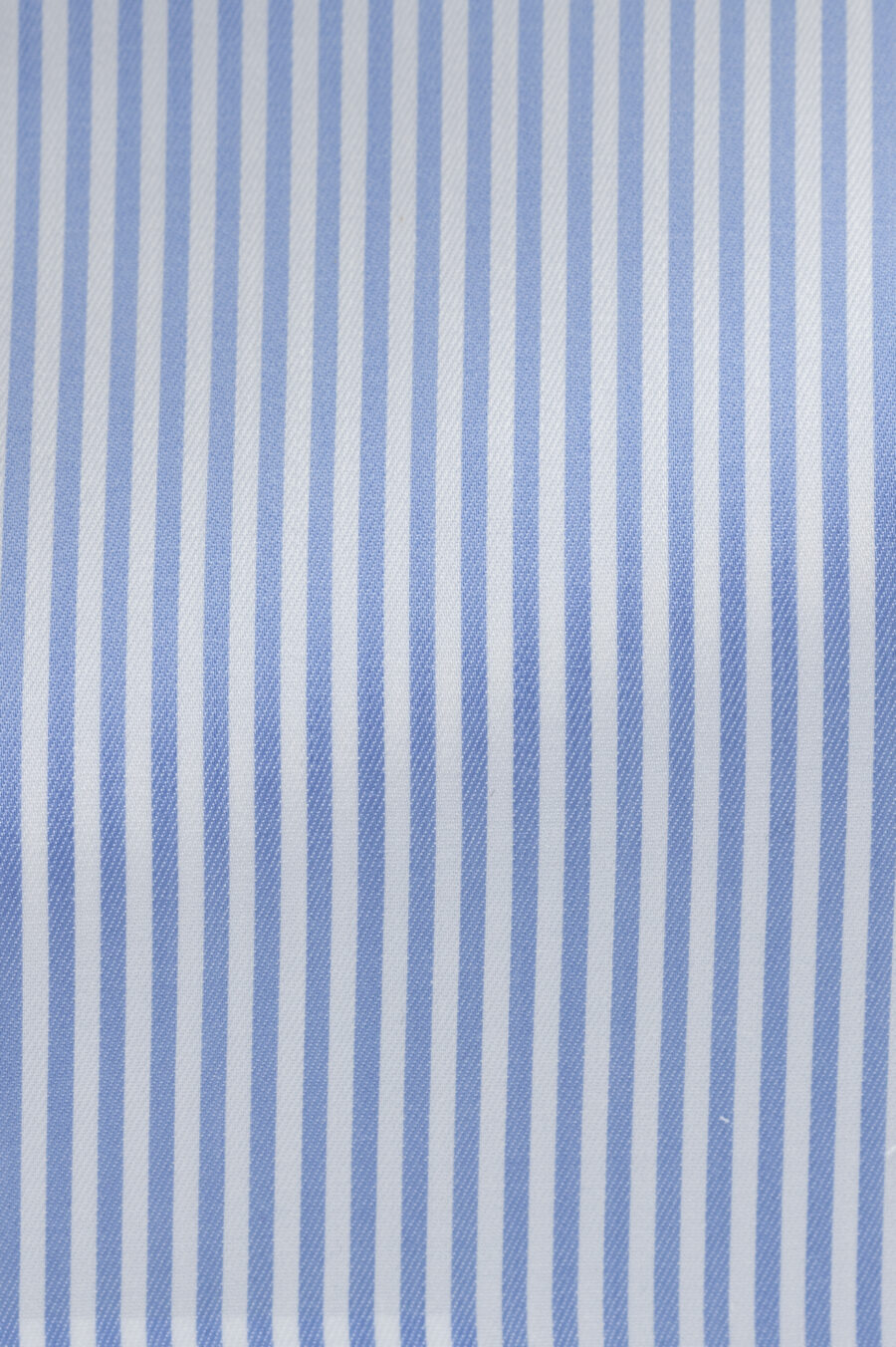 White cotton twill with light blue stripe