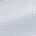 White cotton twill with blue check