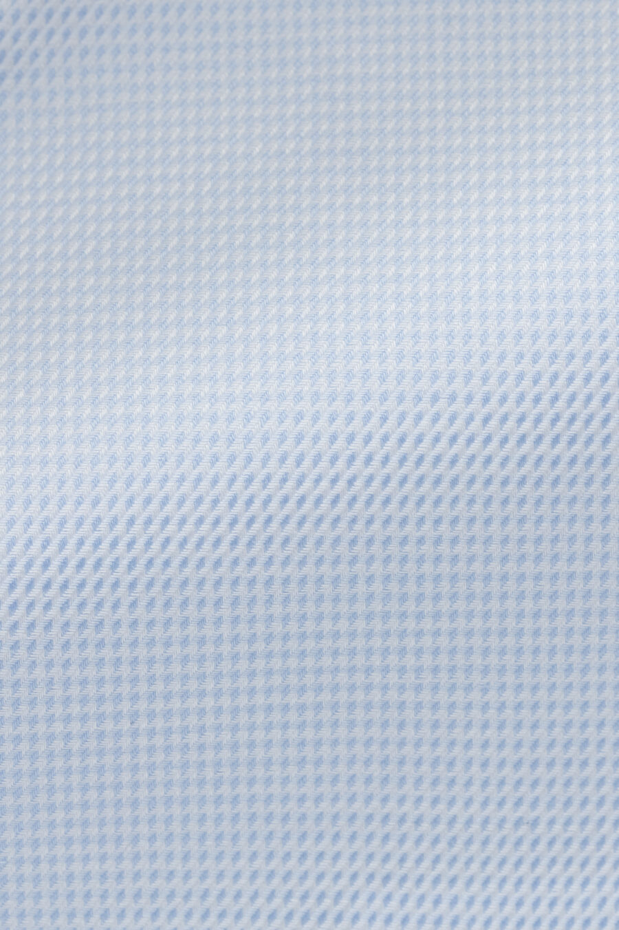 White cotton twill with light blue micro-design