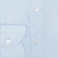 White cotton twill with light blue micro-design