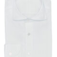White cotton sateen dobby with checkerboard design