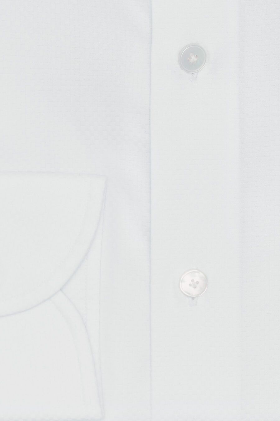 White cotton sateen dobby with checkerboard design