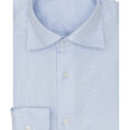 Light blue cotton houndstooth twill