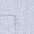 Light blue cotton houndstooth twill