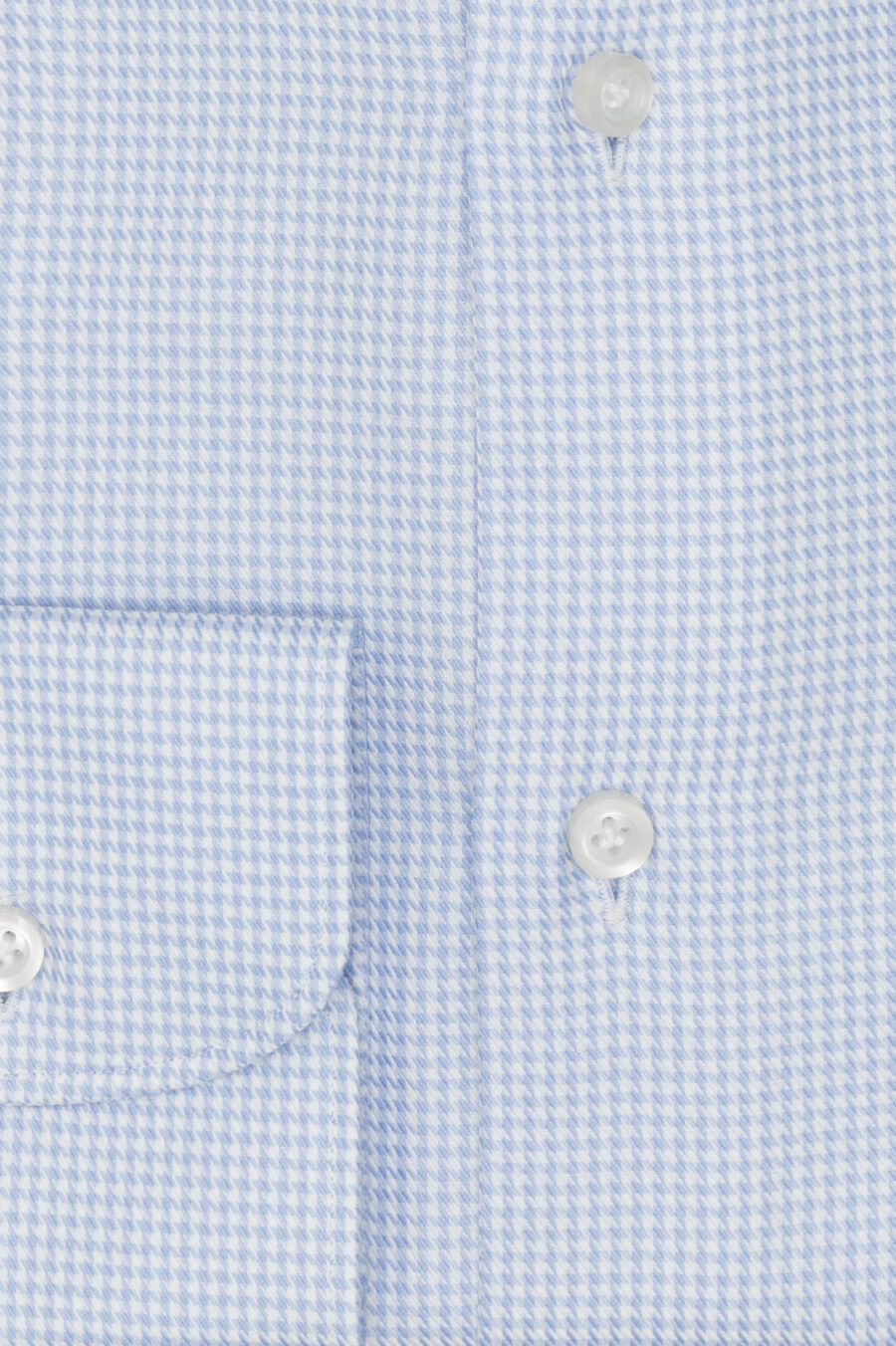 Light blue cotton houndstooth twill