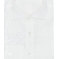 White cotton-linen chambray