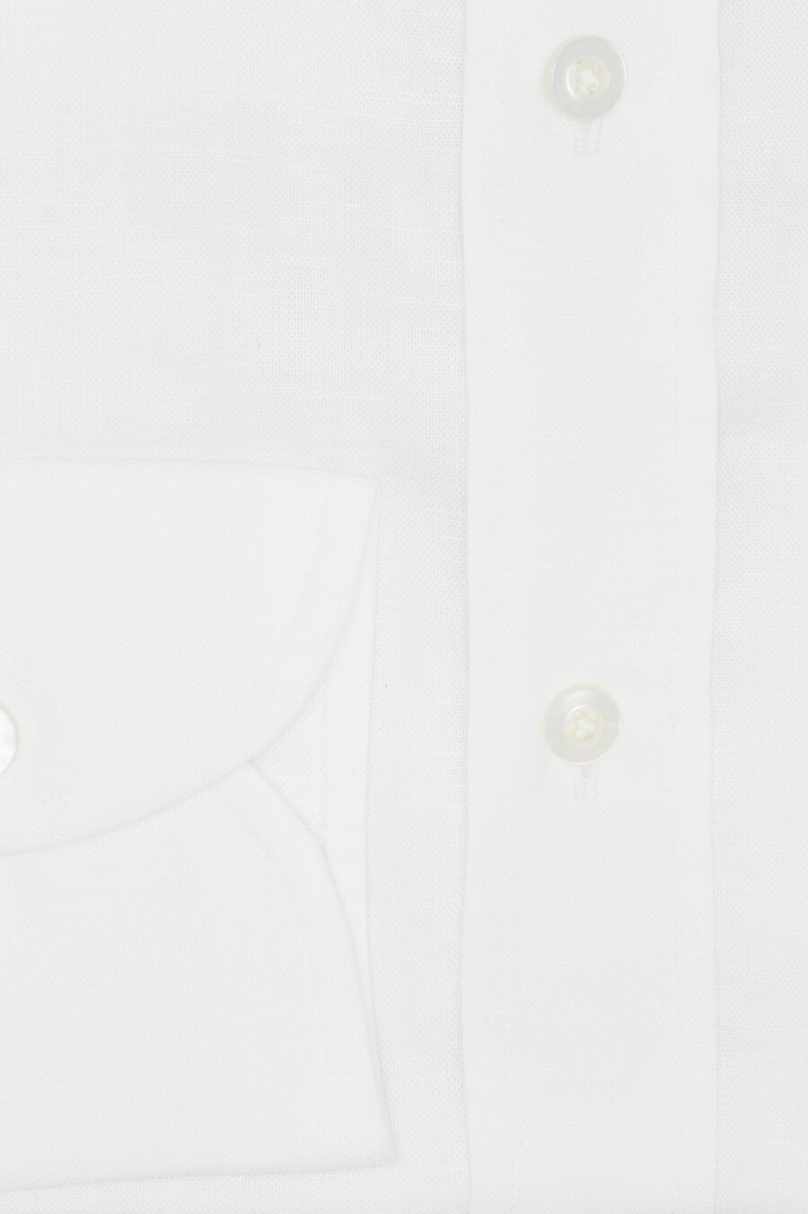 White cotton-linen chambray