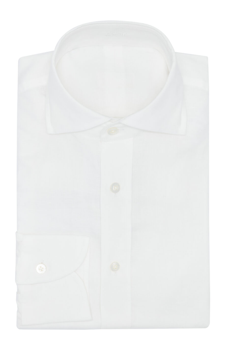 White cotton-linen chambray