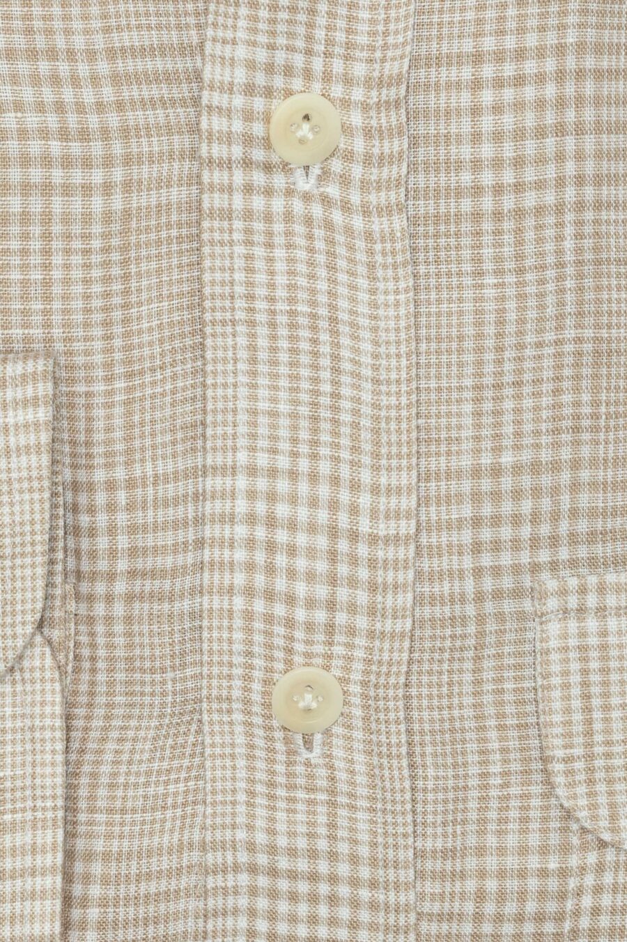 White linen with sand glencheck