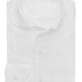 White natural stretch cotton dobby