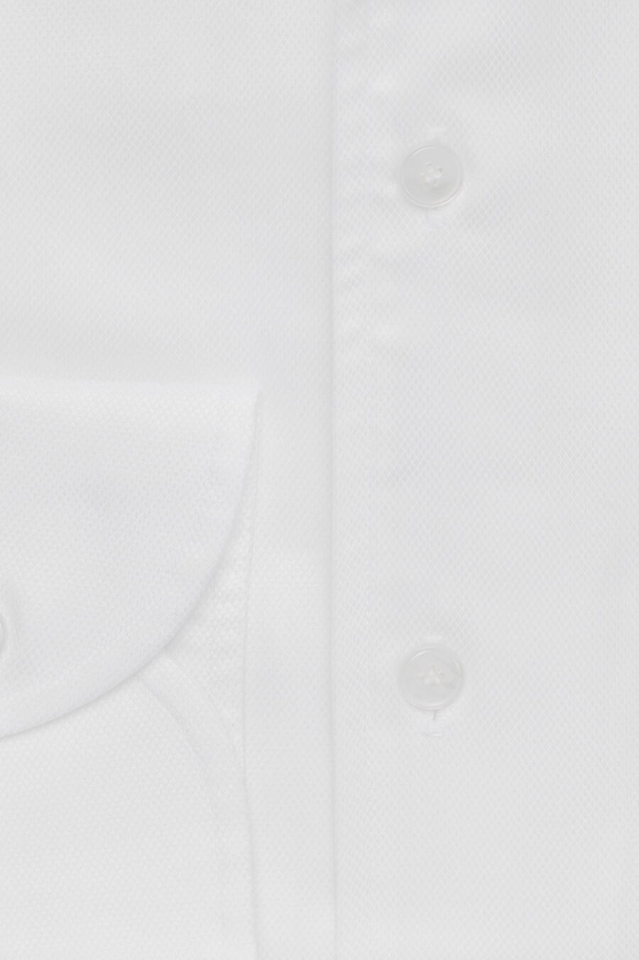 White natural stretch cotton dobby