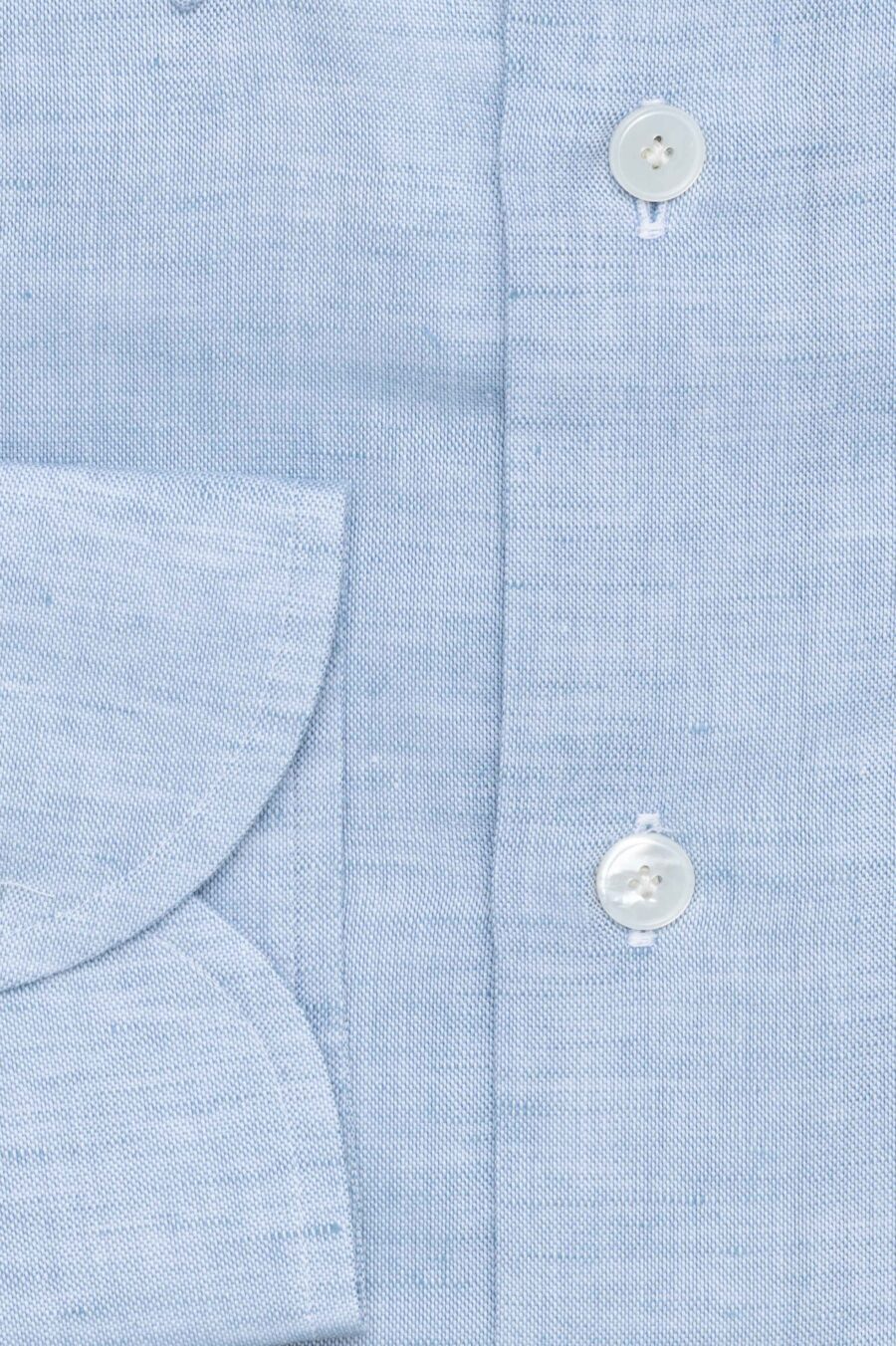 Blue cotton-linen chambray