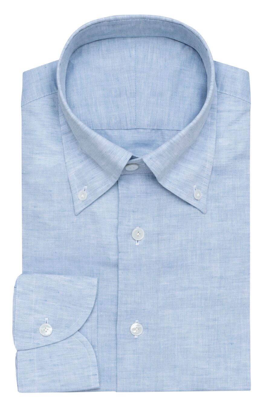 Blue cotton-linen chambray