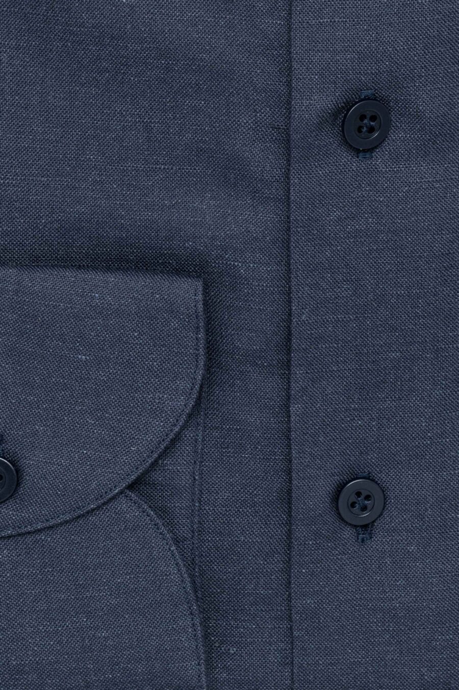 Midnight blue cotton-linen chambray