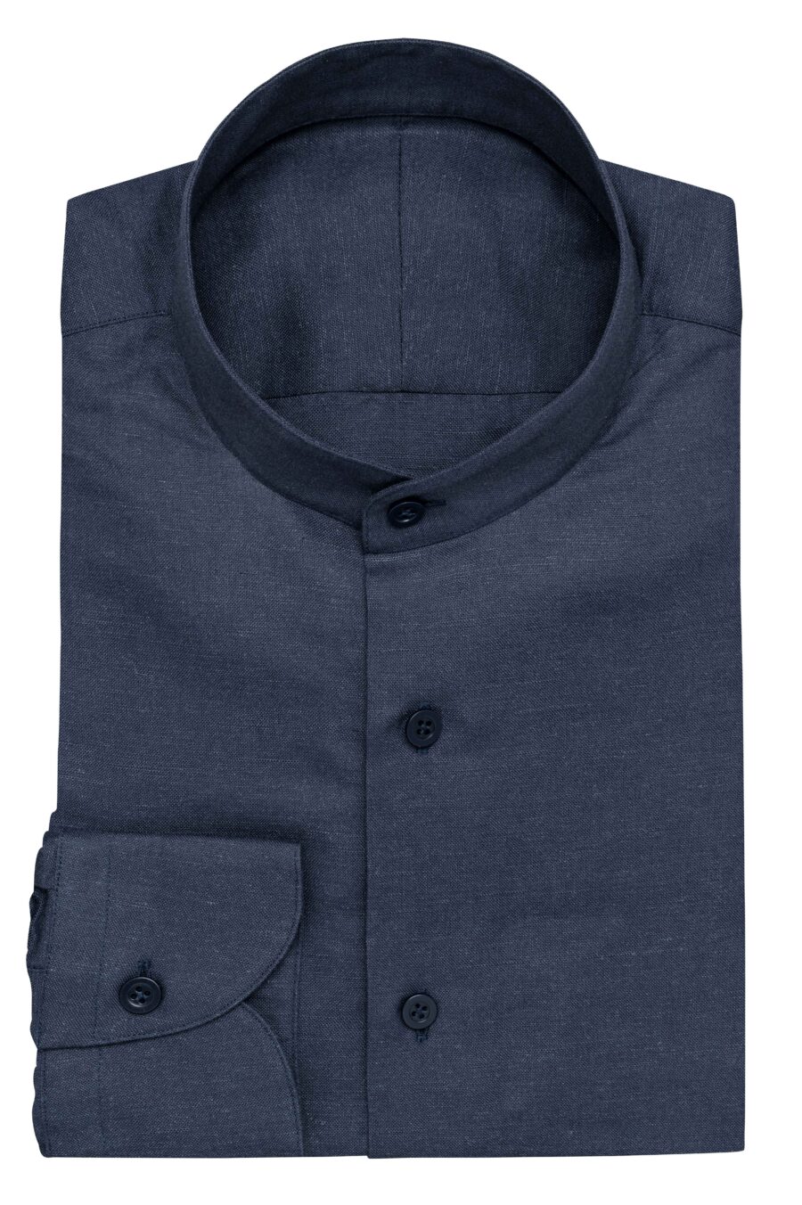 Midnight blue cotton-linen chambray